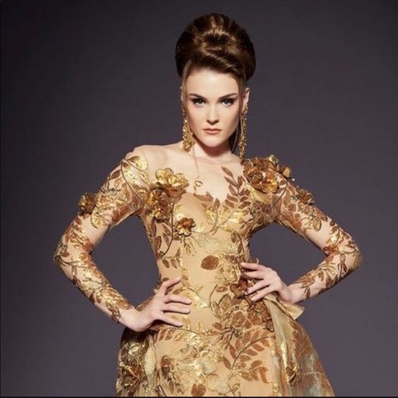 NWT MNM COUTURE FOUAD SARKIS GOWN 2463 - STUNNING! - Picture 3 of 8